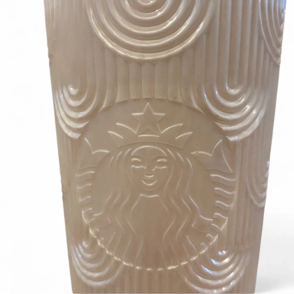 NWT Starbucks Venti Mermaid Scale Iridescent Cold Cup Tumbler 24 oz Purple Straw